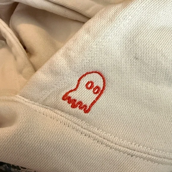 LONELY GHOST “Connect” Butterfly Heavyweight Hoodie (Cream) - Size Small - Picture 4 of 5